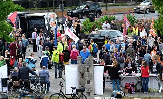 Aktionstag gegen Tönnies: Etwa 150 Demonstranten waren vor Ort. - Andreas Frücht