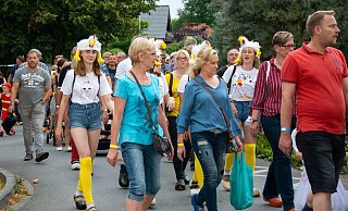 Einen Umzug durch Südlengern im Rahmen des Feuerwehrfestes wird es auch 2021 nicht geben. - Joel Beinke (Archivfoto)