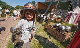 Nachwuchsritter in voller Montur: Jakob Labib (5). - Dennis Angenendt