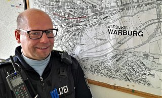 Daniel Küting ist neuer Bezirksbeamter in seiner Heimatstadt Warburg. - Simone Flörke