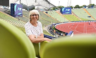 Im Münchner Olympiastadion gewann Annegret Richter 1972 Gold mit der bundesdeutschen Sprint-Staffel. - Angelika Warmuth/dpa