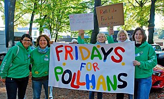Pollhans-Partei fordert den Freitag: Diane Müller-Hoffknecht (v.l.), Sabine Lakämper, Julia Best, Astrid Plaßhenrich und Anette Potthoff. - Gunter Held