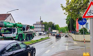 Ab hier soll es nach dem Umbau 2027 einen breiten Radweg, die Veloroute, neben einer etwas schmaleren, weiter einspurigen Fahrbahn gen Halle gehen. - Kurt Ehmke