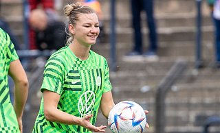 Alexandra Popp ist am Sonntag in die Saisonvorbereitung des VfL eingestiegen. - Andreas Gora/Deutsche Presse-Agentur GmbH/dpa/Archivbild