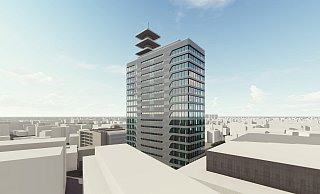 Viel Glas und heller - so könnte die neue Fassade aussehen. Goldbeck feilt aber noch an der Optik. - Goldbeck