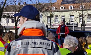 Frank Werneke spricht auf der Großdemo. - Ulf Hanke