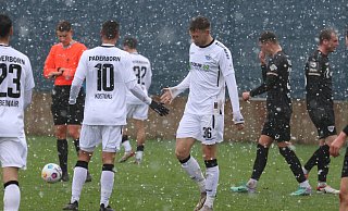 SCP-Stürmer Felix Platte (r.) schnürte in Abstauber-Manier einen Doppelpack. Winterneuzugang Koen Kostons war beim 6:1 gegen Münster an zwei Treffern beteiligt. - SC Paderborn 07