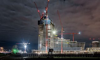Blick auf die Elbtower-Baustelle in Hamburg. Der Wolkenkratzer soll das dritthöchste Hochhaus Deutschlands werden. - Markus Scholz/dpa