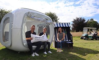 Lars Lambracht (Golfpark Heerhof), Sarah Busse (Pro Herford) und Denise Spilker(Pro Herford) - Pro Herford