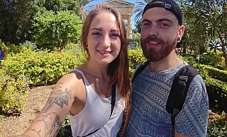 Sophie Luchtmeier und Lukas Linnenbrügger haben ihre Jobs gekündigt und gehen auf große Reise - ohne Rückflugticket. - Luchtmeier