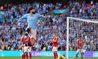 Josko Gvardiol von Manchester City feiert sein Tor. - Bradley Collyer/PA Wire/dpa