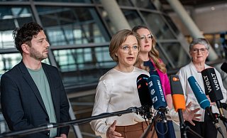 Die Grünen machen Druck auf Union und SPD. - Michael Kappeler/dpa