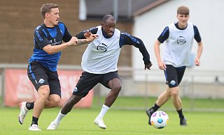 Die Neuzugänge David Kinsombi (r.) und Max Kruse, hier beim Trainingslager in Tirol, verfügen über jede Menge Erfahrung und sollen in der SCP-Offensive tragende Rollen einnehmen. - Oliver Krato