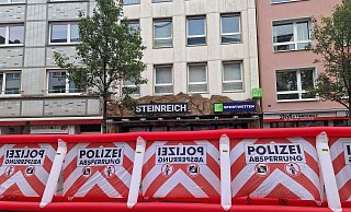Bei Schüssen in einem Wettbüro in der Innenstadt von Gießen sind drei Menschen verletzt worden. - Carolin Eckenfels/dpa