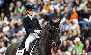 Carina Scholz ritt erstmals beim Weltcup-Finale. - Til Buergy/KEYSTONE/dpa