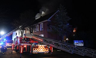 Nicht mehr zuverlässig genug: Die aktuelle Drehleiter, hier beim Einsatz in der Wilhelm-Baumann-Straße. - Andreas Eickhoff