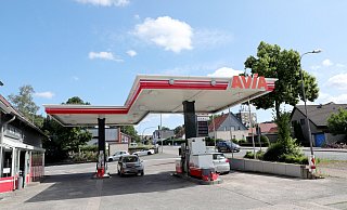 Der Tatort: Die Tankstelle Mindener Straße in Herford. - Frank-Michael Kiel-Steinkamp