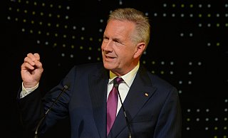 "Harting ist ein Vorzeige-Unternehmen unseres Landes", sagte der frühere Bundespräsident Christian Wulff anlässlich einer Unternehmensfeier in Espelkamp. - Joern Spreen-Ledebur