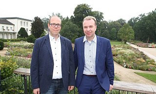 Vertrauensvolle Zusammenarbeit: Bastian Heggemann, (l.), Vorsitzender der Bad Lippspringer CDU, und der designierte Bürgermeisterkandidat Ulrich Lange. - Uwe Müller