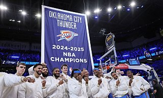 Erstmals in der Geschichte der Oklahoma City Thunder gab es eine Meister-Zeremonie. - Nate Billings/AP/dpa