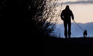 Spaziergänge im Dunkeln sind im Winter manchmal notwendig. Man sollte sich aber mit passender Kleidung sichtbar machen. - picture alliance/dpa
