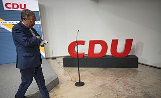 Armin Laschet nach seinem Statement. - picture alliance/dpa