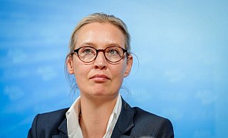 AfD-Chefin Alice Weidel nach der Europawahl. - Kay Nietfeld/dpa