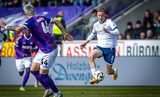 Unermüdlich rackerte Sam Schreck für den DSC Arminia beim 1:0-Erfolg an der Bremer Brücke. - Sarah Jonek