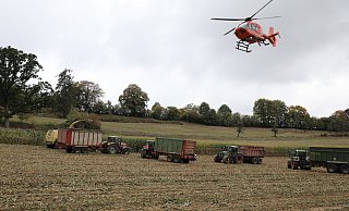 Mit dem Rettungshubschrauber wurde der Verletzte in Krankenhaus gebracht. - Simone Flörke