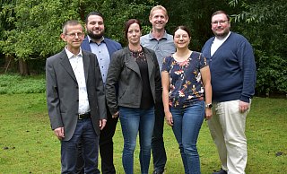 Martin Krewet (v. l.), Mehmet Ali Yesil, Katharina Lücke, Achim Schumacher, Julia Scheidler und Manuel Leyva kandidieren für das Bündnis Soziales Bad Lippspringe. - BSB