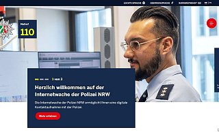 "Internet-Wache" nennt die Polizei in NRW die Möglichkeit, Strafanzeigen auch am Computer und ohne persönlichen Kontakt zu Bielefelder Polizeibeamten auf der Wache zu erstatten. - Screenshot: Polizei NRW