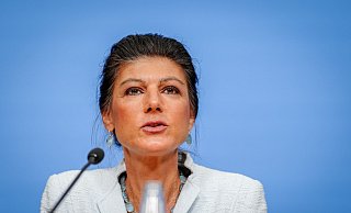 Sahra Wagenknecht kommt einer Umfrage zufolge mit ihrer Partei in Thüringen derzeit auf 21 Prozent. - Kay Nietfeld/dpa