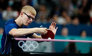 Sorgte für einen EM-Eklat: Frankreichs Tischtennis-Star Felix Lebrun. - Petros Giannakouris/AP/dpa