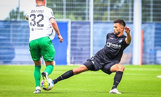 Visar Musliu, hier im Testspiel gegen Preußen Münster, wird dem SC Paderborn in den nächsten drei Zweitligapartien fehlen. - Sarah Jonek