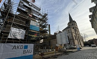 Die Arbeiten am Archäologischen Fenster liegen im Zeitplan. Eröffnet wird es Ende August 2025. - Katharina Eisele