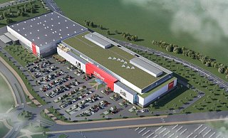 So soll es aussehen: Das neue Möbelhaus der Höffner-Gruppe. - Krieger Bau / Beier Baudesign