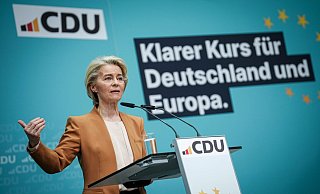 Die amtierende EU-Kommissionspräsidentin Ursula von der Leyen bewirbt sich für eine zweite Amtszeit. - Kay Nietfeld/dpa