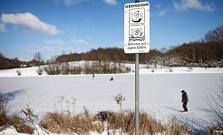 Schlittschuh fahren auf dem Obersee - Barbara Franke