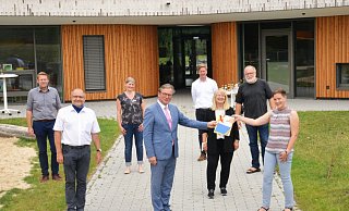 Fröhliche Gesichter: Die Verantwortlichen bei der Eröffnung. - Stadt Paderborn