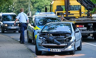 Unfall an der Herforder Straße. - Andreas Zobe