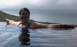 Das Baden in heißem Wasser und frischer Luft hat Bettina Bittmann besonders genossen. - privat