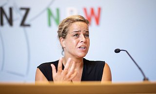 „Wir sind startklar für den Wahlkampf – inhaltlich und personell", sagt die Grünen-Landesvorsitzende Mona Neubaur. - dpa