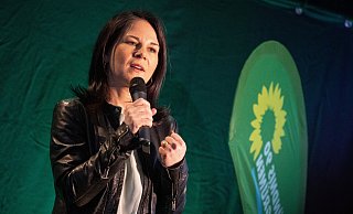 Außenministerin Annalena Baerbock von Bündnis 90/Die Grünen war zum Wahlkampf in Paderborn und Bielefeld. - Niklas Tüns