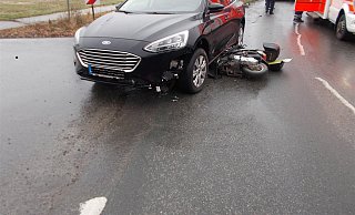 Das Motorrad wurde bei dem Unfall zerstört. - Polizei Minden-Lübbecke