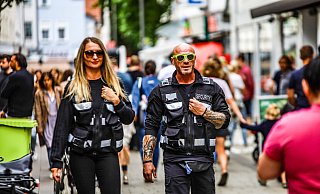 Die Security-Maßnahmen waren auf der XXL-Stadtfete in Herford in diesem Jahr aufgestockt worden. - Daniel Salmon