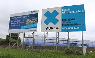 Das interkommunale Gewerbegebiet Aurea ist vermarktet. 2017 hatte der amerikanische Projektentwickler Projektentwickler IDI Gazeley 15 Hektar für rund 9 Millionen Euro gekauft. - Marion Pokorra-Brockschmidt