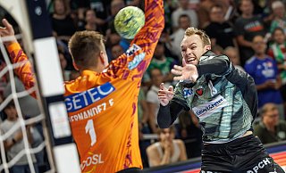 Welthandballer Mathias Gidsel war einmal mehr bester Berliner Werfer. (Archivbild) - Andreas Gora/dpa