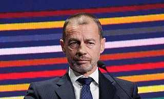 UEFA-Chef Ceferin äußert sich deutlich zu einer Rückkehr Russlands in den Weltfußball. - Darko Vojinovic/AP/dpa