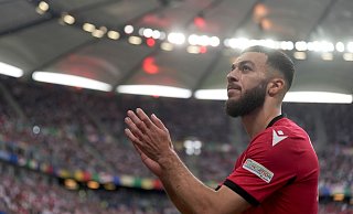 Wechselt zu Olympique Lyon: Georgiens EM-Torschützenkönig Georges Mikautadze. - Marcus Brandt/dpa