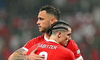 Marcel Sabitzer und Marko Arnautovic reagierten schockiert auf die Ereignisse in Graz. - Robert Michael/dpa